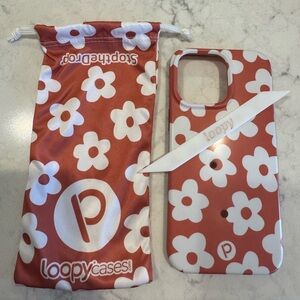 Loopy auburn daisies iPhone case